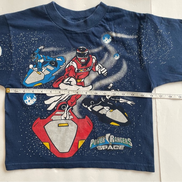 Vintage 90s Saban’s Power Rangers in Space All Over Print Graphic Tee 5-6 AOP - Picture 5 of 8